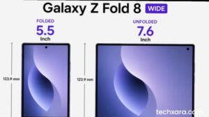5.5-inch outer display and 7.6-inch QHD+ foldable display, (techxara.com)